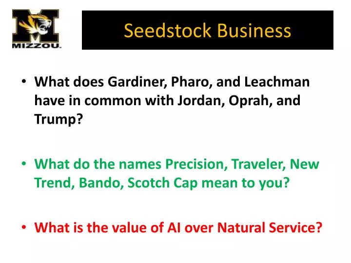 seedstock business