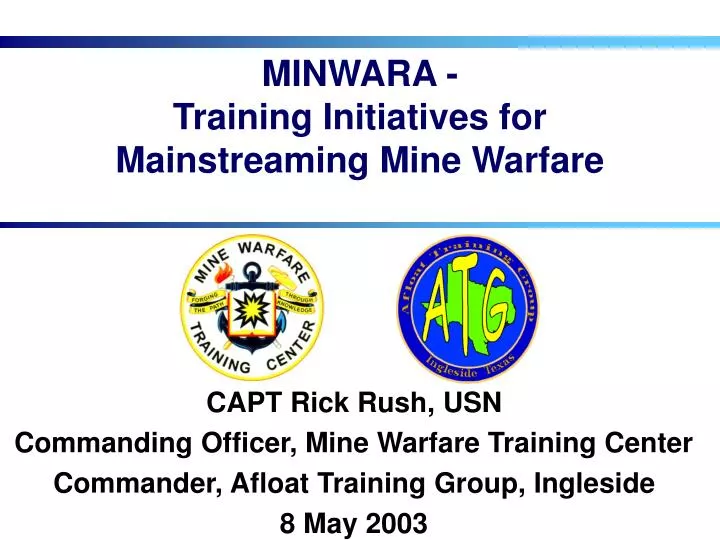 minwara training initiatives for mainstreaming mine warfare