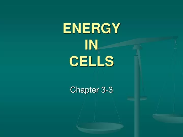 energy in cells