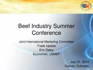 Beef Industry Summer Conference