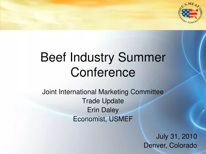 beef industry summer conference