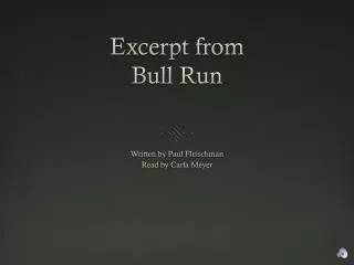 Excerpt from Bull Run