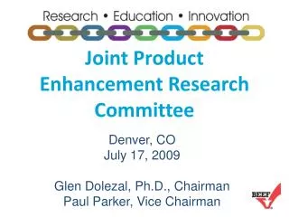 Joint Product Enhancement Research Committee