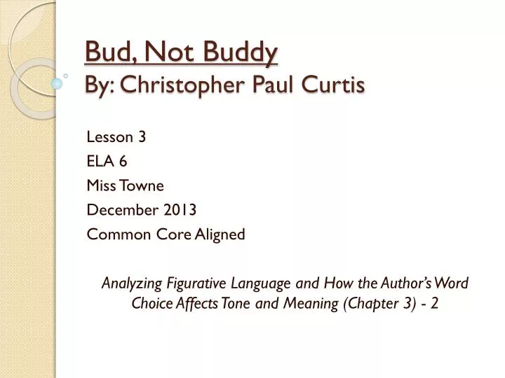 bud not buddy by christopher paul curtis