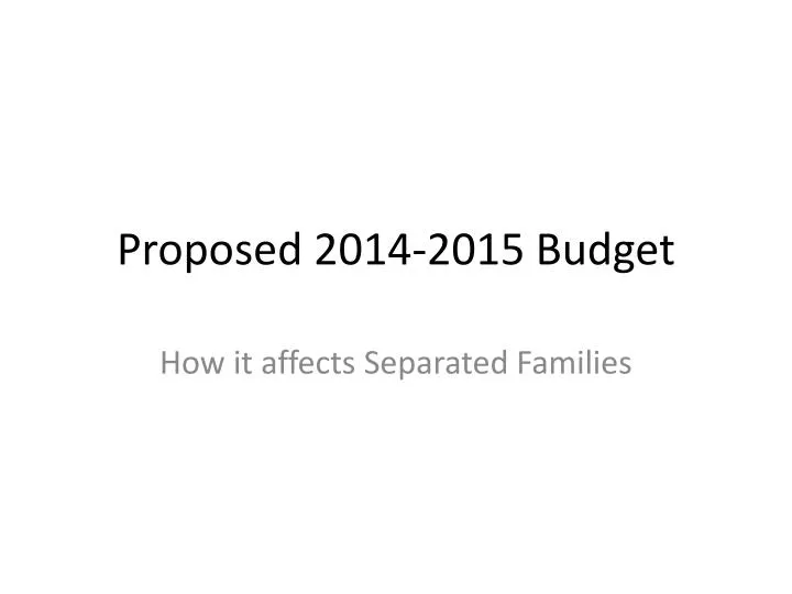 proposed 2014 2015 budget