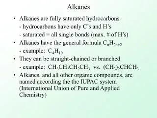 Alkanes