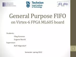 General Purpose FIFO on Virtex-6 FPGA ML605 board