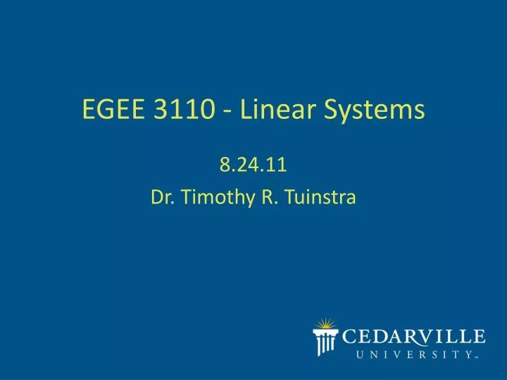egee 3110 linear systems