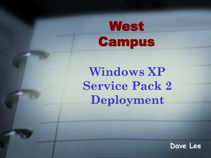 windows xp service pack 2 deployment
