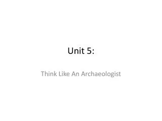 Unit 5: