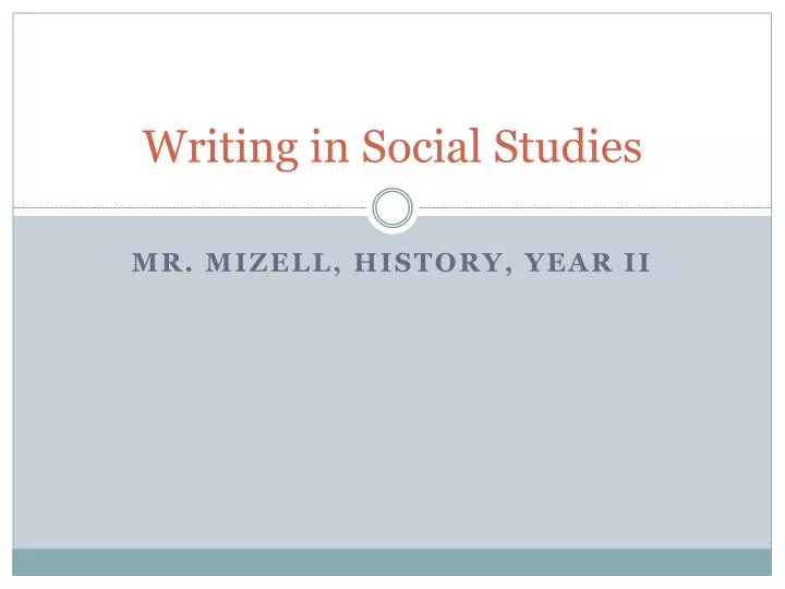 writing in social studies