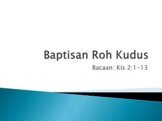 baptisan roh kudus