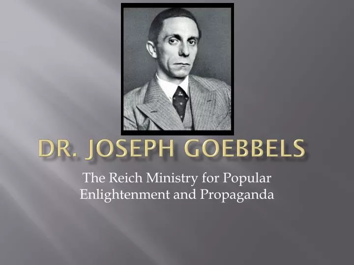 dr joseph goebbels