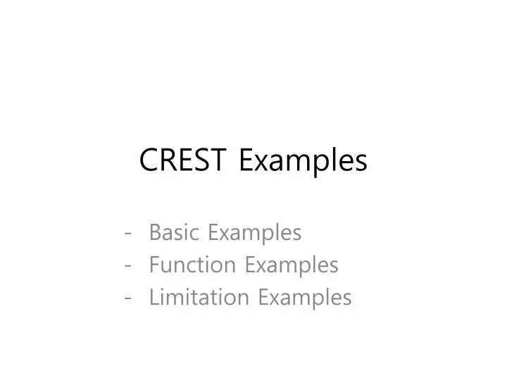 crest examples