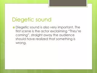 Diegetic sound