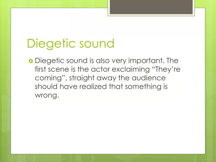 diegetic sound