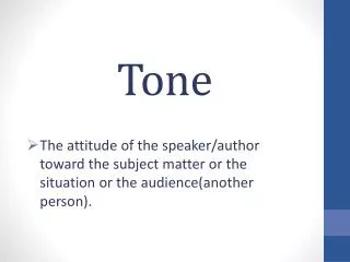 Tone