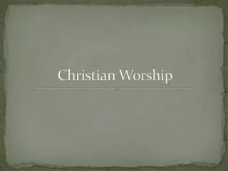 Christian Worship