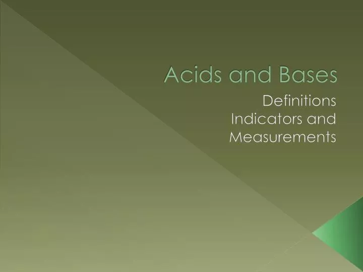 acids and bases