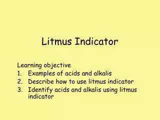 Litmus Indicator