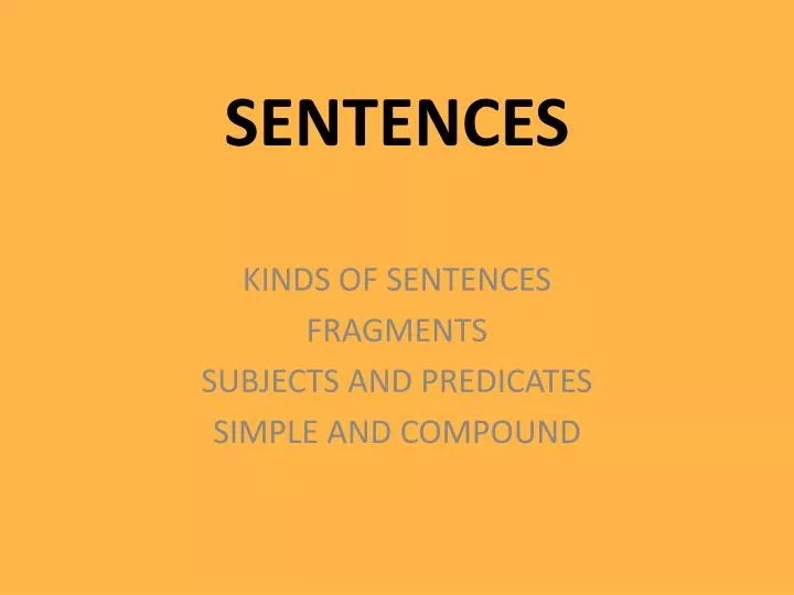 sentences