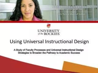 Using Universal Instructional Design