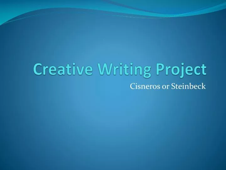 creative writing project