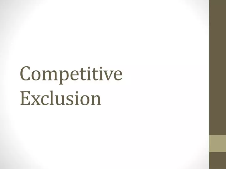 competitive exclusion