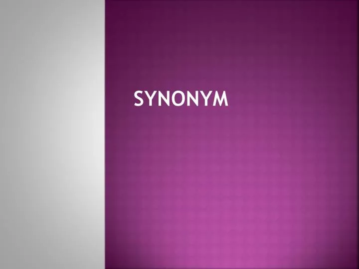 synonym