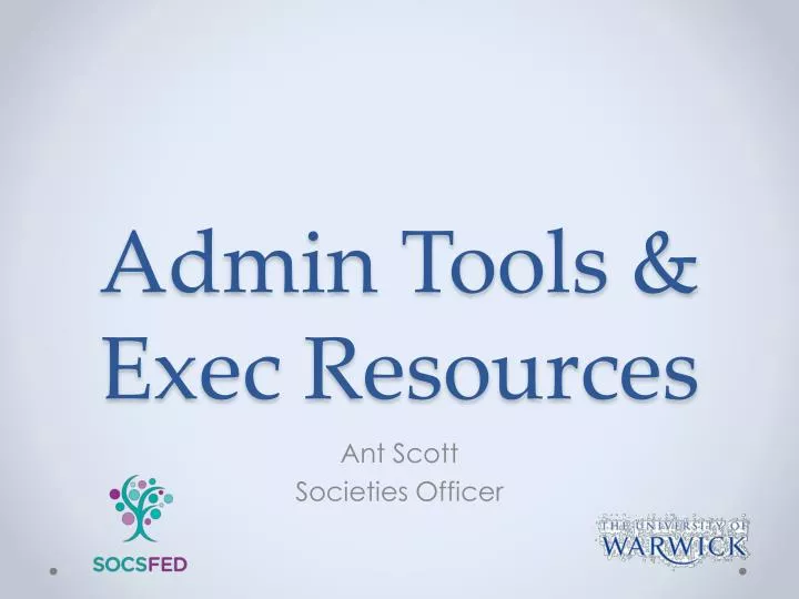 admin tools exec resources