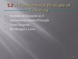 5.2 A Fundamental Principle of Counting