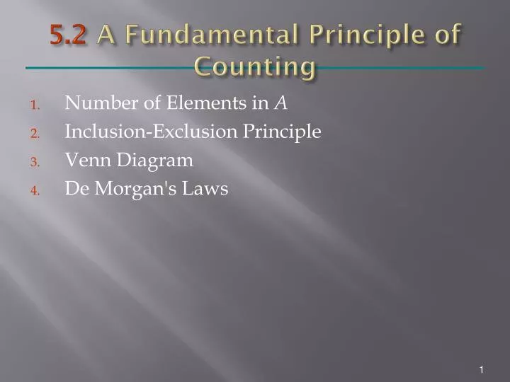 5 2 a fundamental principle of counting