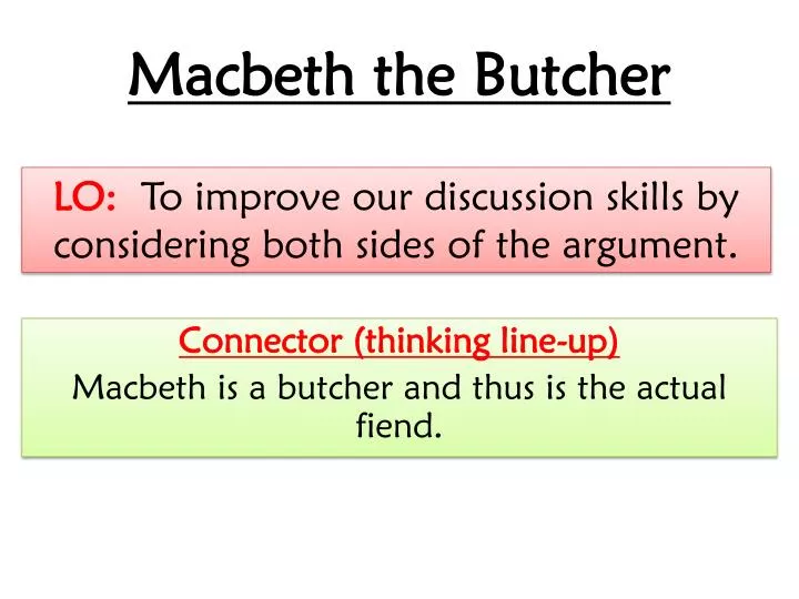 macbeth the butcher