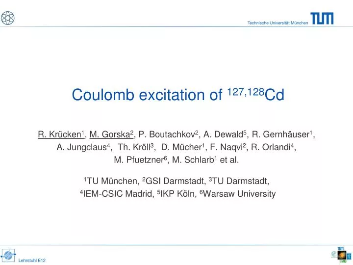 coulomb excitation of 127 128 cd