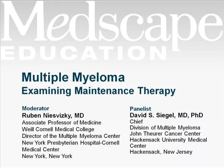 multiple myeloma examining maintenance therapy