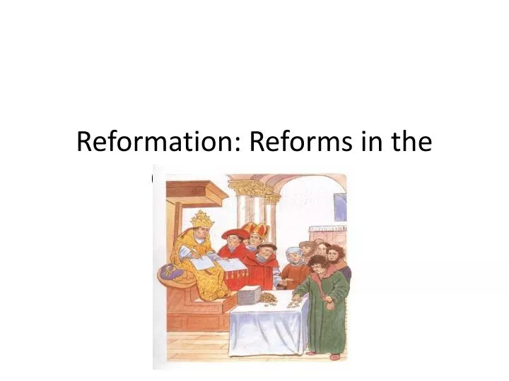 reformation reforms in the christian church