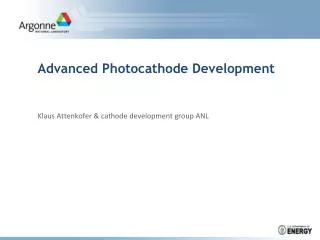 Advanced Photocathode Development
