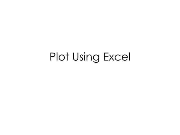 plot using excel