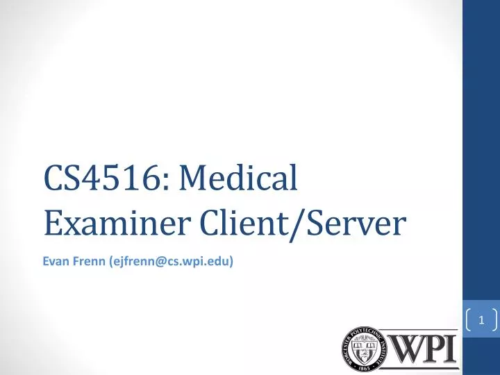 cs4516 medical examiner client server