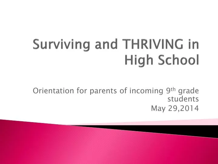 surviving and thriving in high school