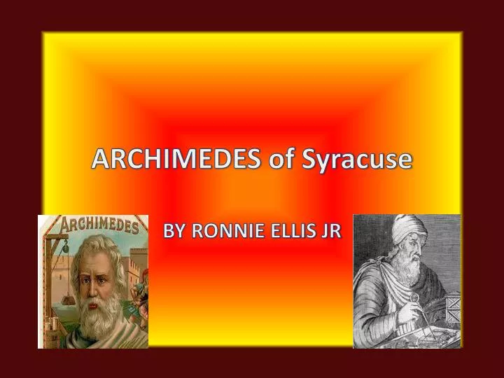 archimedes of syracuse