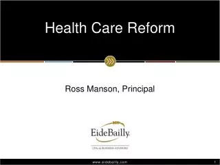 Health Care Reform