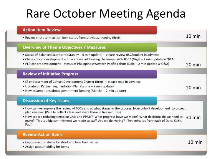 rare october meeting agenda
