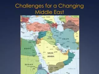 Challenges for a Changing Middle East
