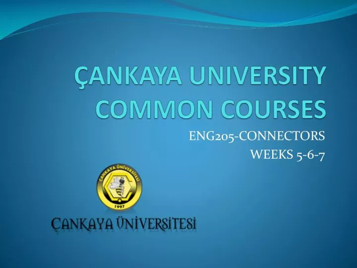 ankaya university common courses