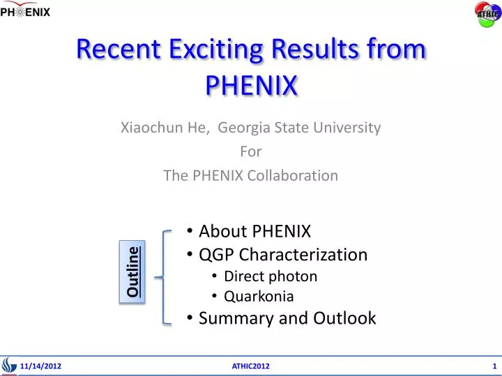 recent exciting results from phenix