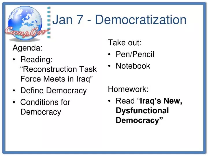 jan 7 democratization