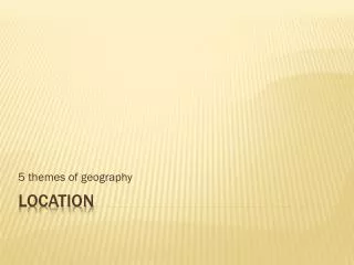 5 themes of geography
