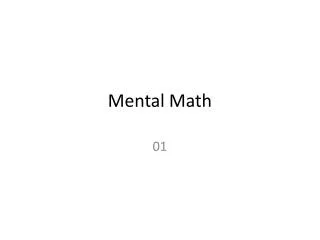 mental math
