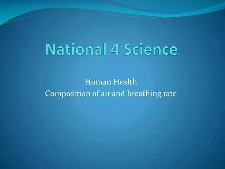 national 4 science